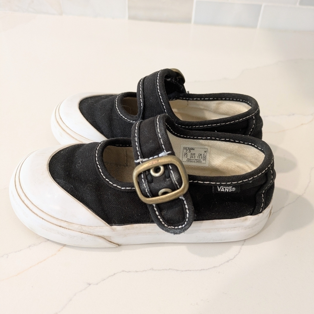 Vans Kids Black Mary Jane Shoes